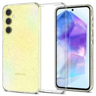 Удароустойчив, силиконов кейс за Samsung Galaxy A55 5G от Spigen Liquid Crystal - Glitter Crystal