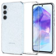 Удароустойчив, силиконов кейс за Samsung Galaxy A55 5G от Spigen Liquid Crystal - Glitter Crystal