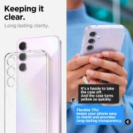 Удароустойчив, силиконов кейс за Samsung Galaxy A55 5G от Spigen Liquid Crystal - Glitter Crystal