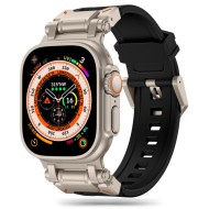 Силиконова каишка за Apple Watch 6/7/8/9/10/SE/ Ultra 1-2 (44/45/46/49 mm) от Tech-Protect Delta Pro - Черен/Титанов
