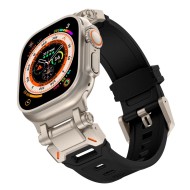 Силиконова каишка за Apple Watch 6/7/8/9/10/SE/ Ultra 1-2 (44/45/46/49 mm) от Tech-Protect Delta Pro - Черен/Титанов