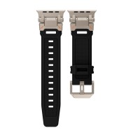 Силиконова каишка за Apple Watch 6/7/8/9/10/SE/ Ultra 1-2 (44/45/46/49 mm) от Tech-Protect Delta Pro - Черен/Титанов