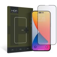 Стъклен протектор FULL GLUE за iPhone 14 Pro от Hofi Glass Pro+ - Черен