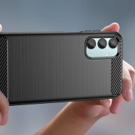 Удароустойчив кейс за Samsung Galaxy M15 5G от Tech-Protect TPUcarbon - Черен