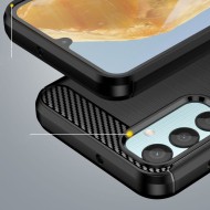 Удароустойчив кейс за Samsung Galaxy M15 5G от Tech-Protect TPUcarbon - Черен