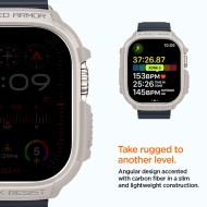Удароустойчив кейс за Apple Watch Ultra 1/2 (49mm) от Spigen Rugged Armor - Dune Beige