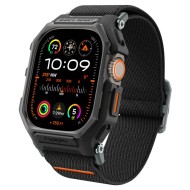 Текстилна каишка и кейс за Apple Watch Ultra 1 / 2 (49mm) от Spigen Lite Fit Pro - Черен мат