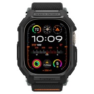 Текстилна каишка и кейс за Apple Watch Ultra 1 / 2 (49mm) от Spigen Lite Fit Pro - Черен мат