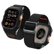 Текстилна каишка и кейс за Apple Watch Ultra 1 / 2 (49mm) от Spigen Lite Fit Pro - Черен мат
