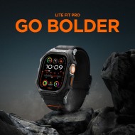 Текстилна каишка и кейс за Apple Watch Ultra 1 / 2 (49mm) от Spigen Lite Fit Pro - Черен мат