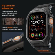 Текстилна каишка и кейс за Apple Watch Ultra 1 / 2 (49mm) от Spigen Lite Fit Pro - Черен мат
