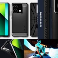 Удароустойчив кейс за Xiaomi Redmi Note 13 Pro 5G / Poco X6 5G от Spigen Rugged Armor - Черен мат