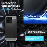 Удароустойчив кейс за Xiaomi Redmi Note 13 4G/LTE от Spigen Rugged Armor - Черен мат