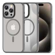 Твърд кейс с MagSafe пръстен за iPhone 15 Pro Max от Tech-Protect MagMat 2 - Matte Titanium