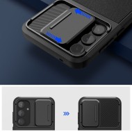 Удароустойчив кейс с капак за камера на Samsung Galaxy A55 5G от Tech-Protect Velar Cam+ - Черен