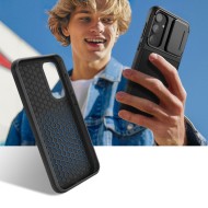 Удароустойчив кейс с капак за камера на Samsung Galaxy A55 5G от Tech-Protect Velar Cam+ - Черен