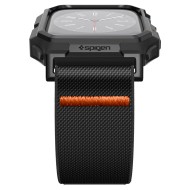 Текстилна каишка и кейс за Apple Watch 4 / 5 / 6 / 7 / 8 / 9 / SE (44/45mm) от Spigen Lite Fit Pro - Черен мат