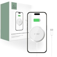 Безжично зарядно 15W с MagSafe и Qi отTech-Protect QI15W-A34 - Бяло