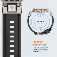 Силиконова каишка за Apple Watch  4 / 5 / 6 / 7 / 8 / 9 / SE / ULTRA 1 / 2 (42 / 44 / 45 / 49 MM) от Spigen DuraPro Armor Pu - Черна