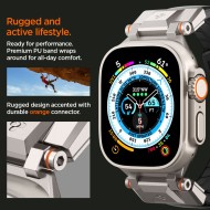 Силиконова каишка за Apple Watch  4 / 5 / 6 / 7 / 8 / 9 / SE / ULTRA 1 / 2 (42 / 44 / 45 / 49 MM) от Spigen DuraPro Armor Pu - Черна