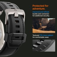 Силиконова каишка за Apple Watch  4 / 5 / 6 / 7 / 8 / 9 / SE / ULTRA 1 / 2 (42 / 44 / 45 / 49 MM) от Spigen DuraPro Armor Pu - Черна