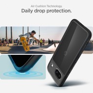 Удароустойчив твърд кейс за Google Pixel 8a от Spigen Ultra Hybrid - Черен мат