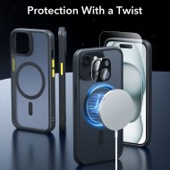 ESR CLASSIC PRO SET HALOLOCK MAGSAFE IPHONE 15 FROSTED BLACK