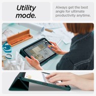 Текстителн калъф за iPad Air 4 2020 / 5 2022 / 6 (11" 2024) от Spigen Urban Fit - Midnight Green