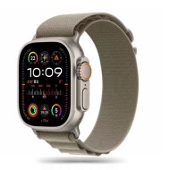 Текстилна каишка за Apple Watch 6/7/8/9/10/SE/ Ultra 1-2 (44/45/46/49 mm) от Tech-Protect Nylon Pro - Titanium / Olive