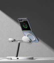 Удароустойчив твърд кейс с MagSafe за Samsung Galaxy Z Flip 6 от Ringke Fusion Magnetic - Прозрачен