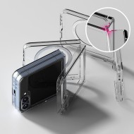 Удароустойчив твърд кейс с MagSafe за Samsung Galaxy Z Flip 6 от Ringke Fusion Magnetic - Прозрачен