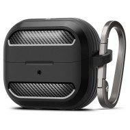 Удароустойчив силиконов калъф за Samsung Galaxy Buds 3 / 3 FE / 3 Pro от Spigen Rugged Armor - Черен мат