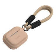 Силиконов кейс с ремък за AirPods Pro 1 / 2 от Tech Protect Silicone Rope - Cafe Latte