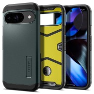 Удароустойчив, твърд кейс за Google Pixel 9 / 9 Pro от Spigen Tough Armor - Abyss Green