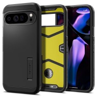 Удароустойчив, твърд кейс за Google Pixel 9 Pro XL от Spigen Tough Armor - Черен
