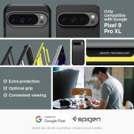 Удароустойчив, твърд кейс за Google Pixel 9 Pro XL от Spigen Tough Armor - Черен
