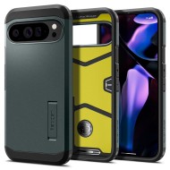 Удароустойчив, твърд кейс за Google Pixel 9 Pro XL от Spigen Tough Armor - Abyss Green