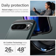 Удароустойчив, твърд кейс за Google Pixel 9 Pro XL от Spigen Tough Armor - Abyss Green