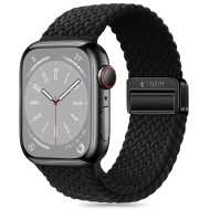Найлонова каишка за Apple Watch 6 / 7 / 8 / 9 / 10 / SE (40/41/42 mm) от Tech-Protect Nylonmag - Черен