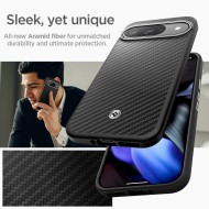 Хибриден кейс за Google Pixel 9 Pro XL от Spigen Enzo Aramid - Черен мат