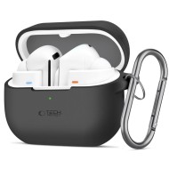 Силиконов калъф за слушалки Samsung Galaxy Buds 3 / 3 FE / 3 Pro от Tech-Protect Silicone Hook - Черен