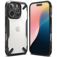Удароустойчив твърд кейс за iPhone 16 Pro от Ringke Fusion X - Черен