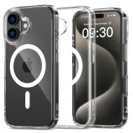 Твърд кейс с MagSafe пръстен за iPhone 16 от Tech-Protect FlexAir Hybrid - Прозрачен