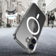 Твърд кейс с MagSafe пръстен за iPhone 16 от Tech-Protect FlexAir Hybrid - Прозрачен