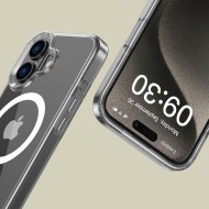 Твърд кейс с MagSafe пръстен за iPhone 16 от Tech-Protect FlexAir Hybrid - Прозрачен