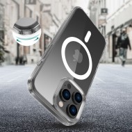 Твърд кейс с MagSafe пръстен за iPhone 16 Pro Max от Tech-Protect FlexAir Hybrid - Прозрачен
