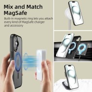 Кейс с MagSafe за iPhone 16 от Tech-Protect MagEdge - Black Matte / Gunmetal