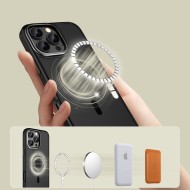 Кейс с MagSafe за iPhone 16 Pro от Tech-Protect MagEdge - Black Matte / Gunmetal 