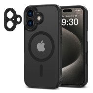 Кейс с MagSafe и защита на камерата за iPhone 16 от Tech-Protect MagCam - Matte Black