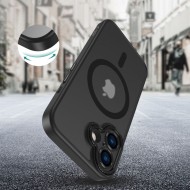 Кейс с MagSafe и защита на камерата за iPhone 16 от Tech-Protect MagCam - Matte Black